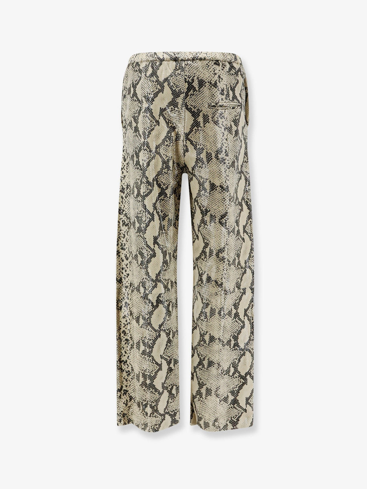 Python-print leather trousers