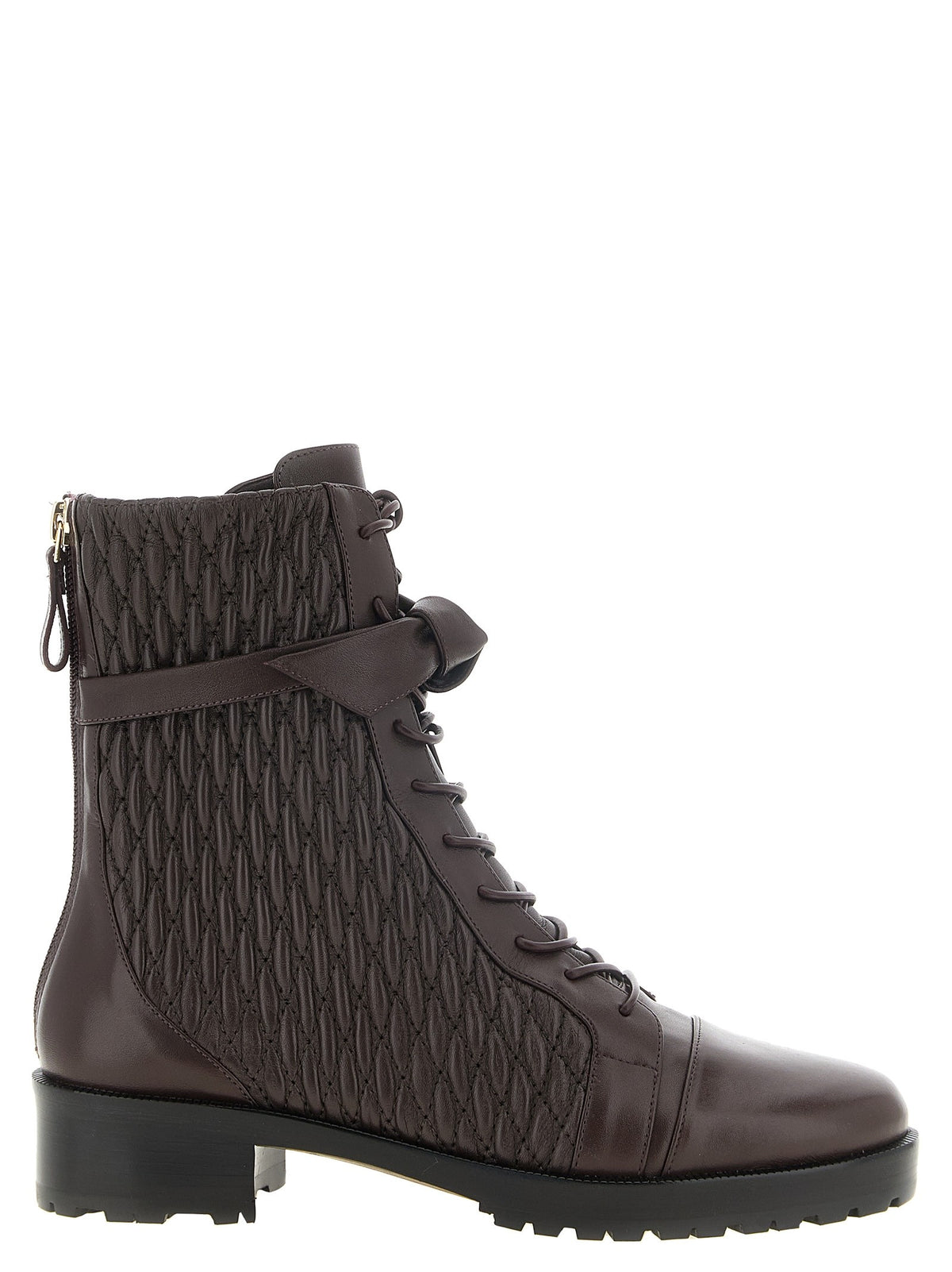 'Quilted Clarita Combat' ankle boots