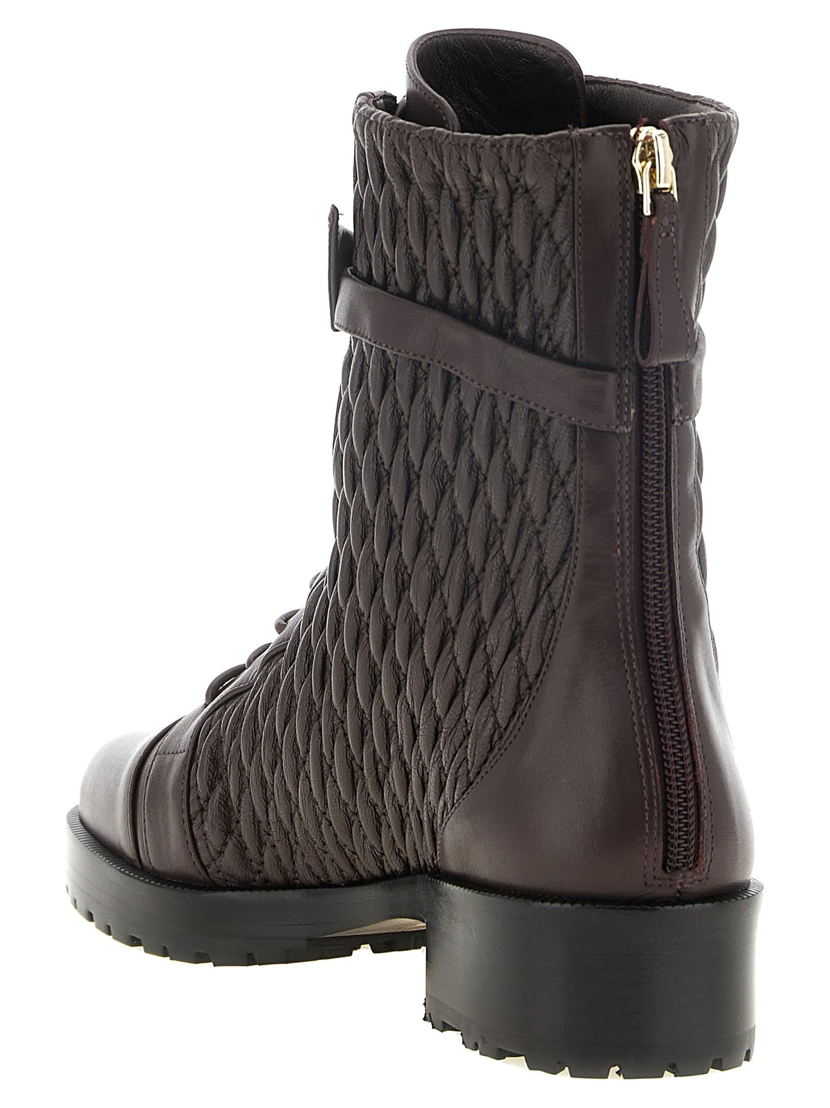 'Quilted Clarita Combat' ankle boots