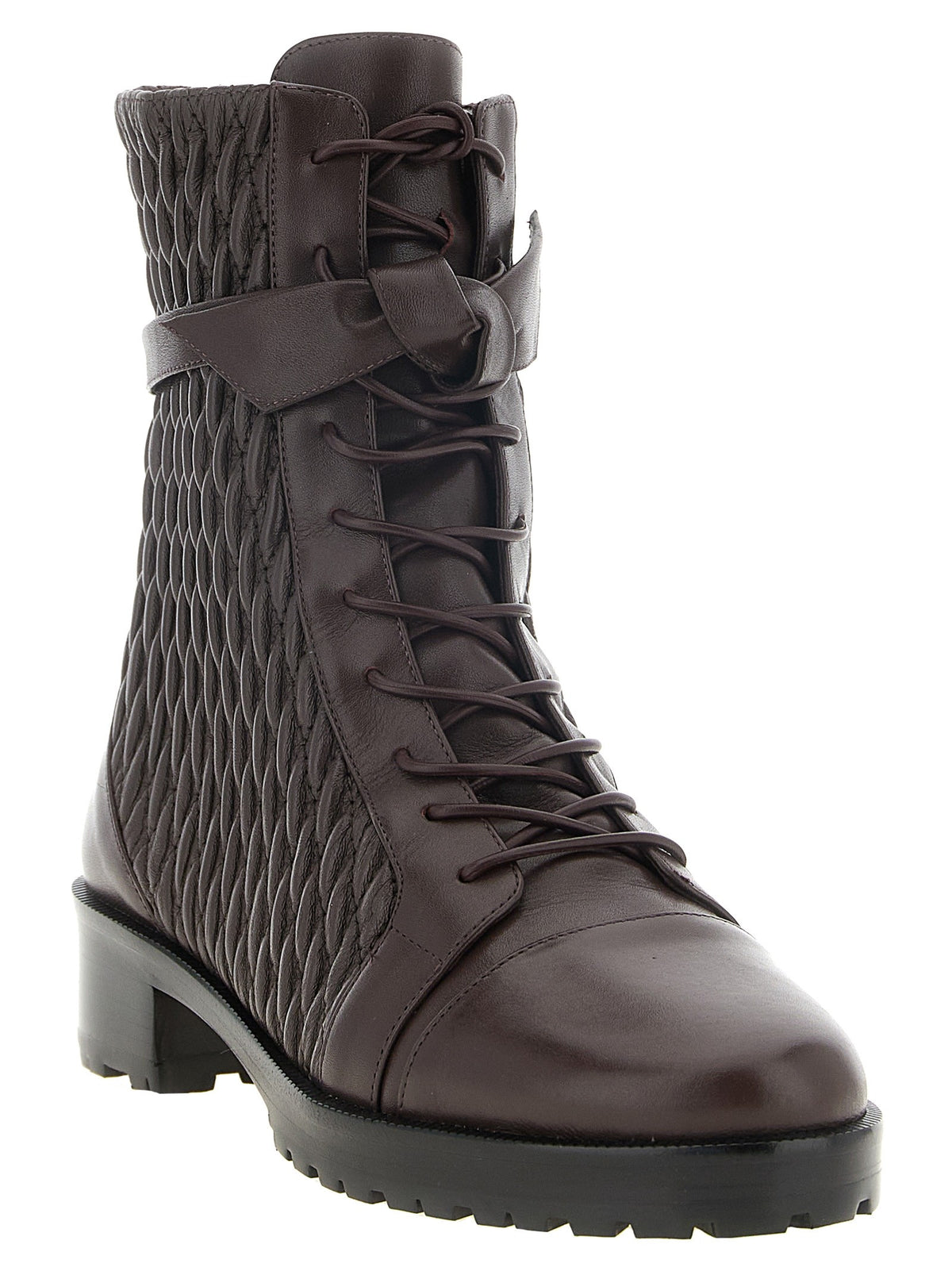 'Quilted Clarita Combat' ankle boots