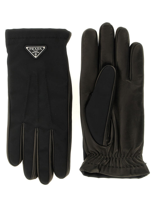 Re-Nylon and nappa gloves