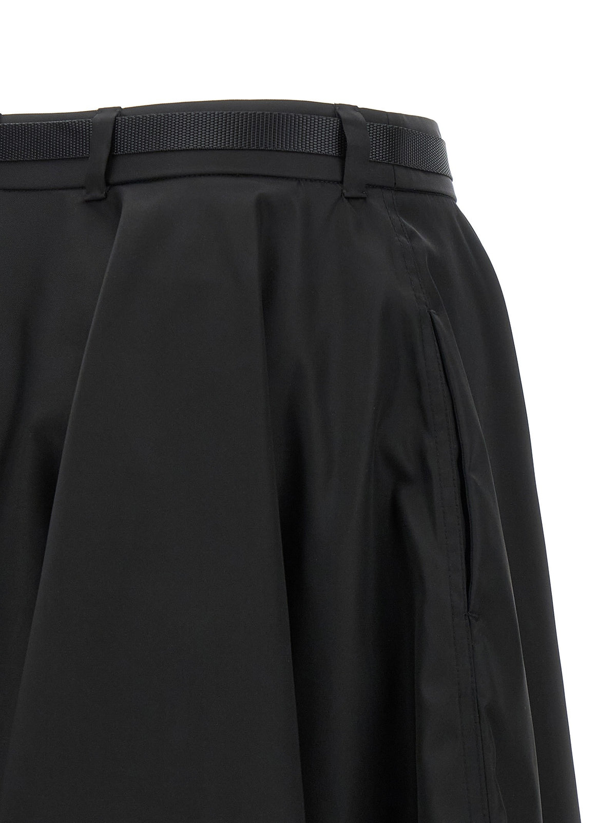 Re-Nylon flared skirt