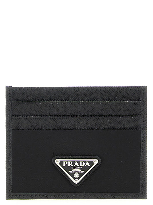 Re-Nylon Saffiano cardholder