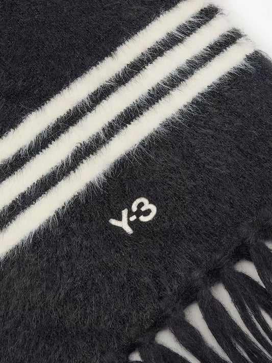 Recycled fabric scarf with logo