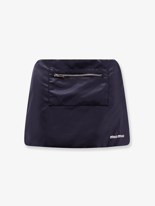 Nylon and fleece skirt