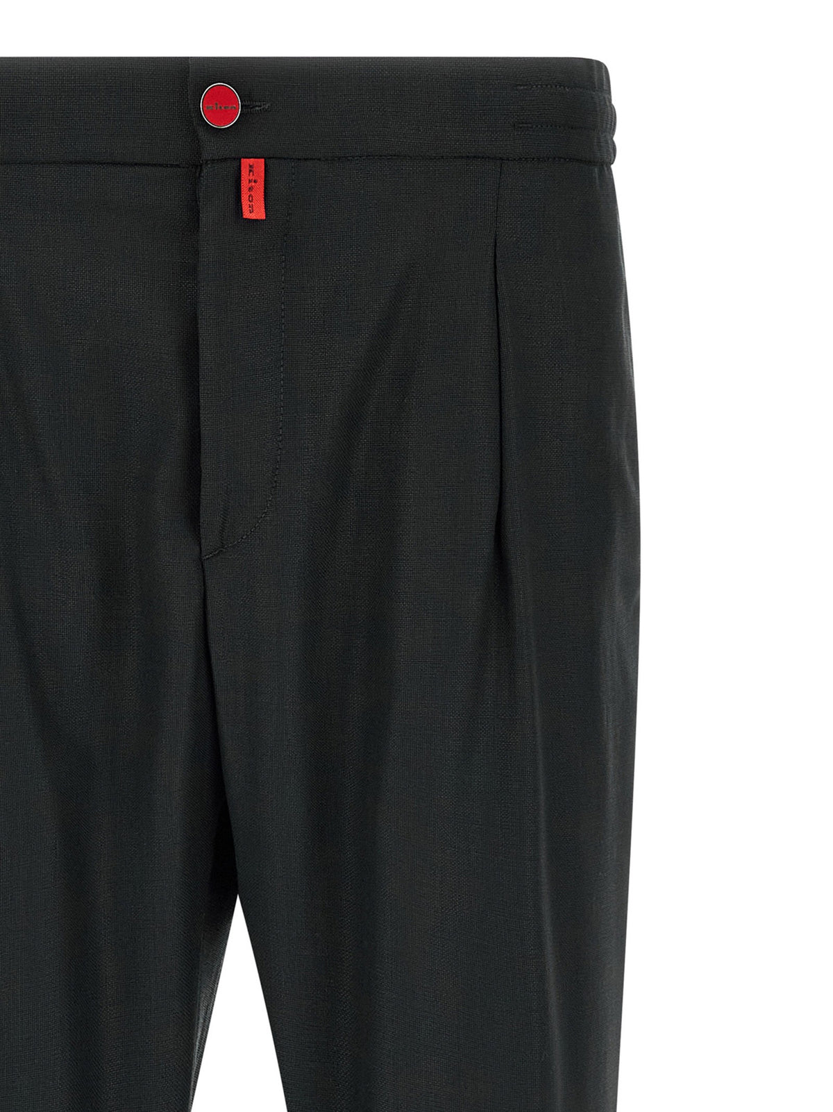 Red button pants