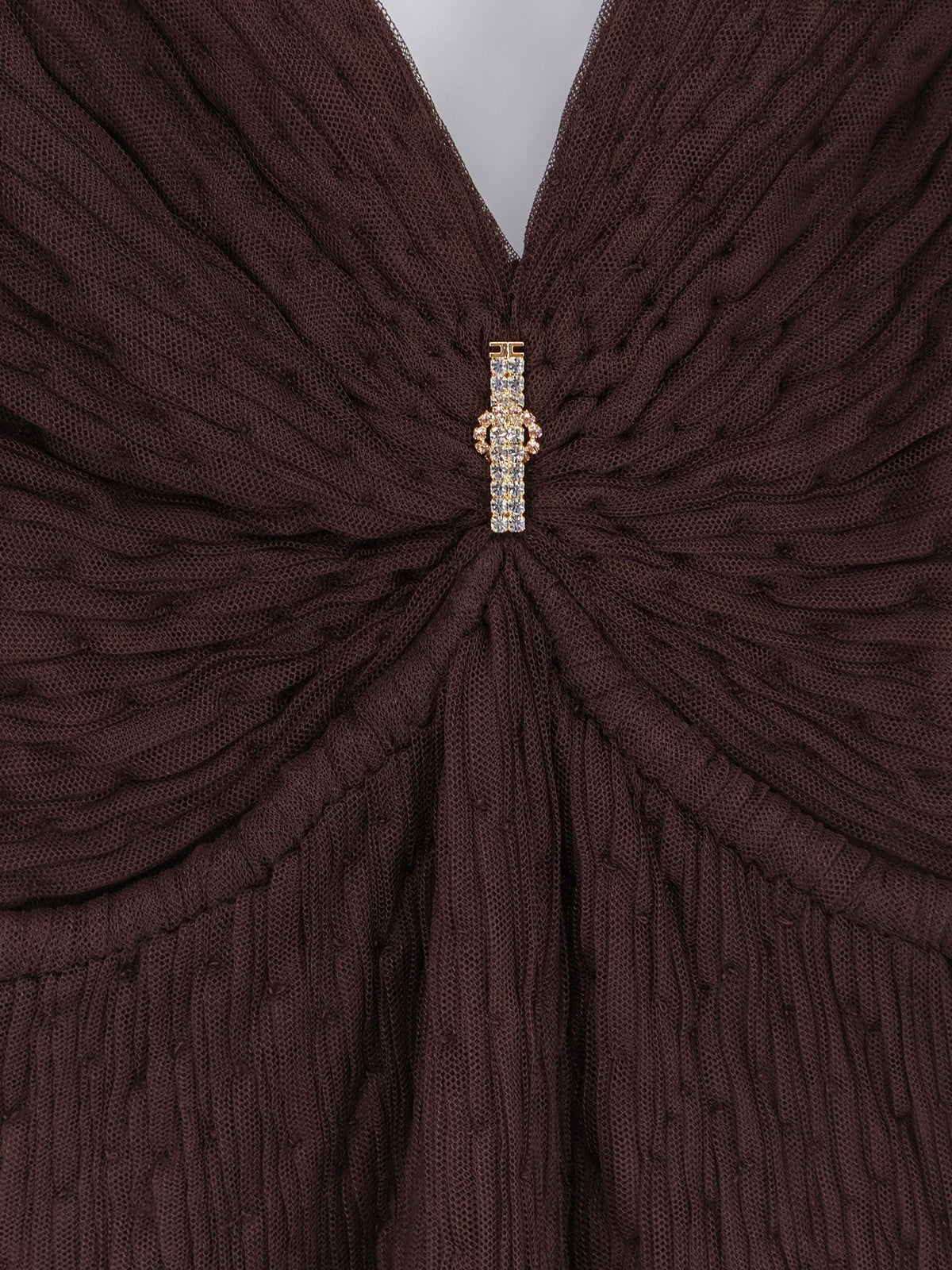 Red Carpet long dress with rhinestones detail
