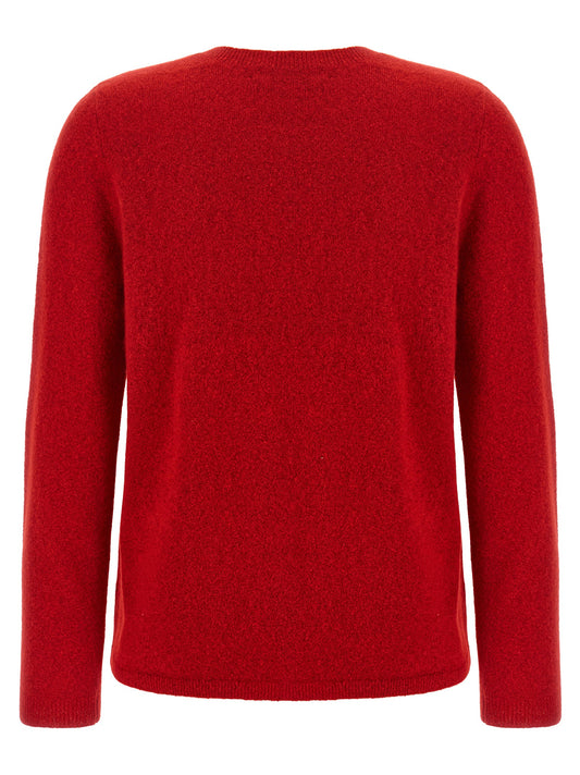 Red cashmere and silk sweater
