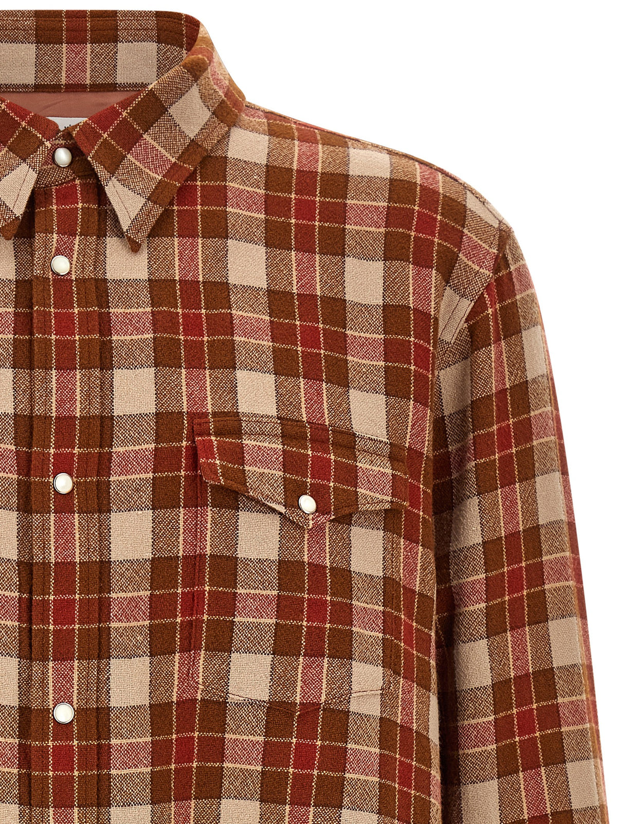 Red 'Meridian Check' shirt