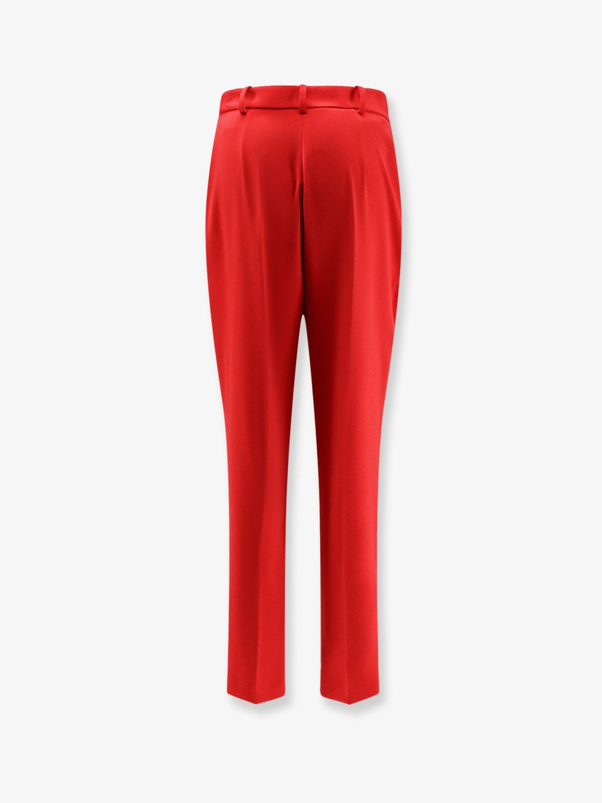 Regular fit crepe trousers