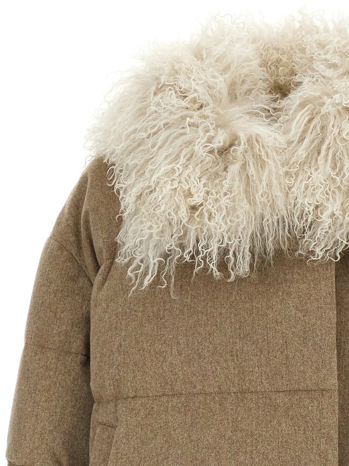Removable insert down jacket