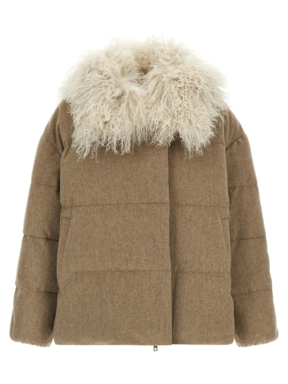 Removable insert down jacket