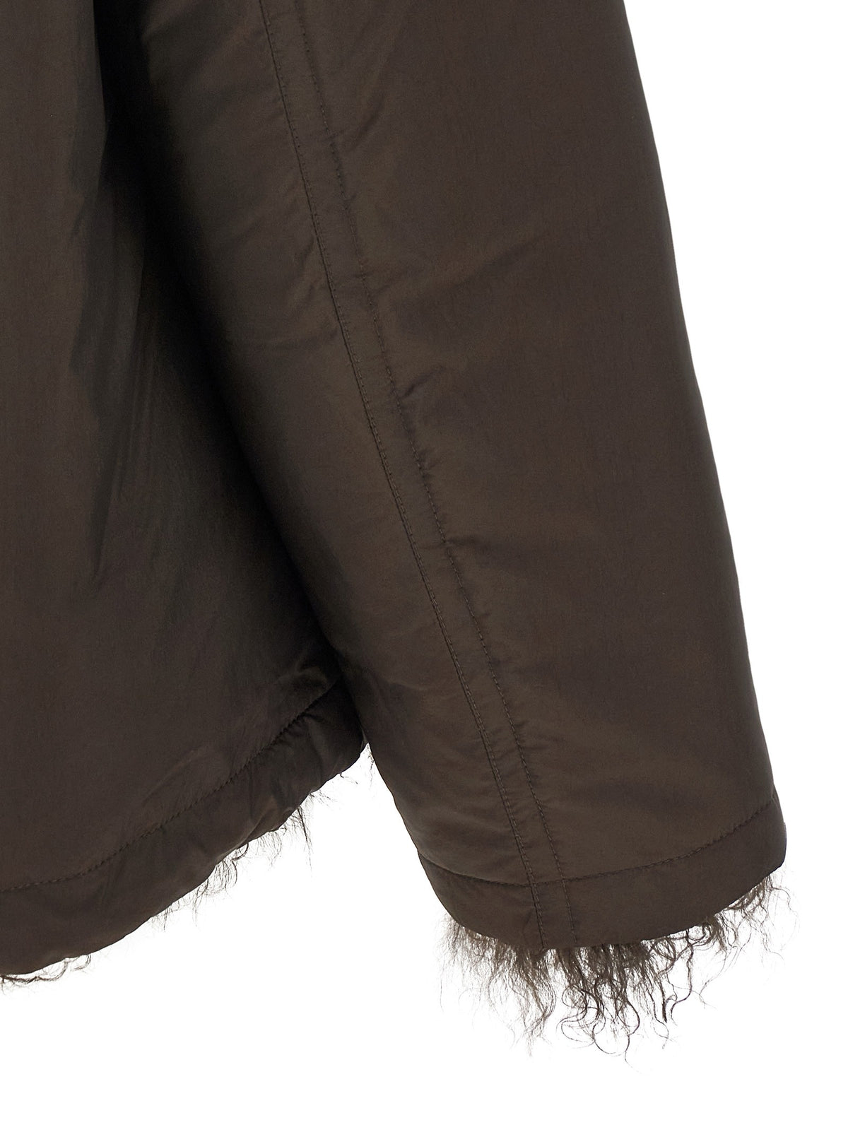 Reversible fur down jacket