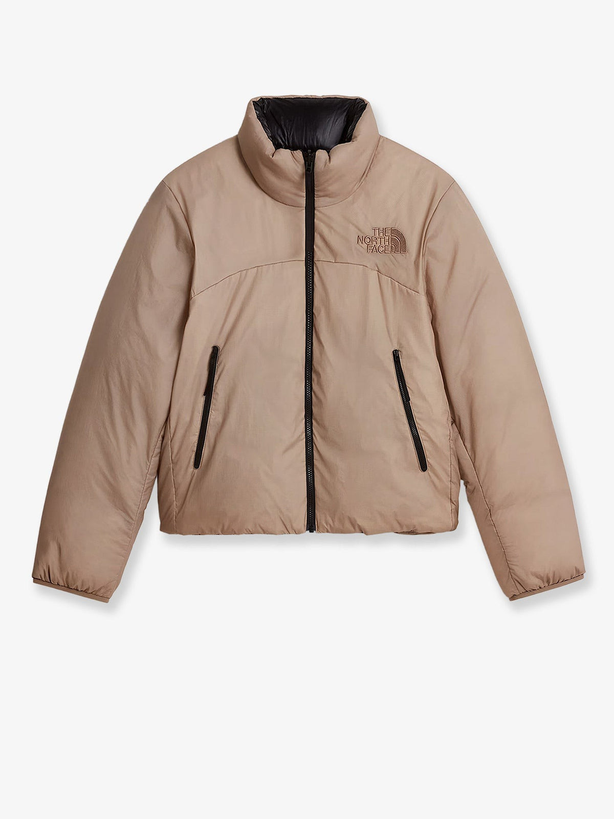 Reversible nylon down jacket