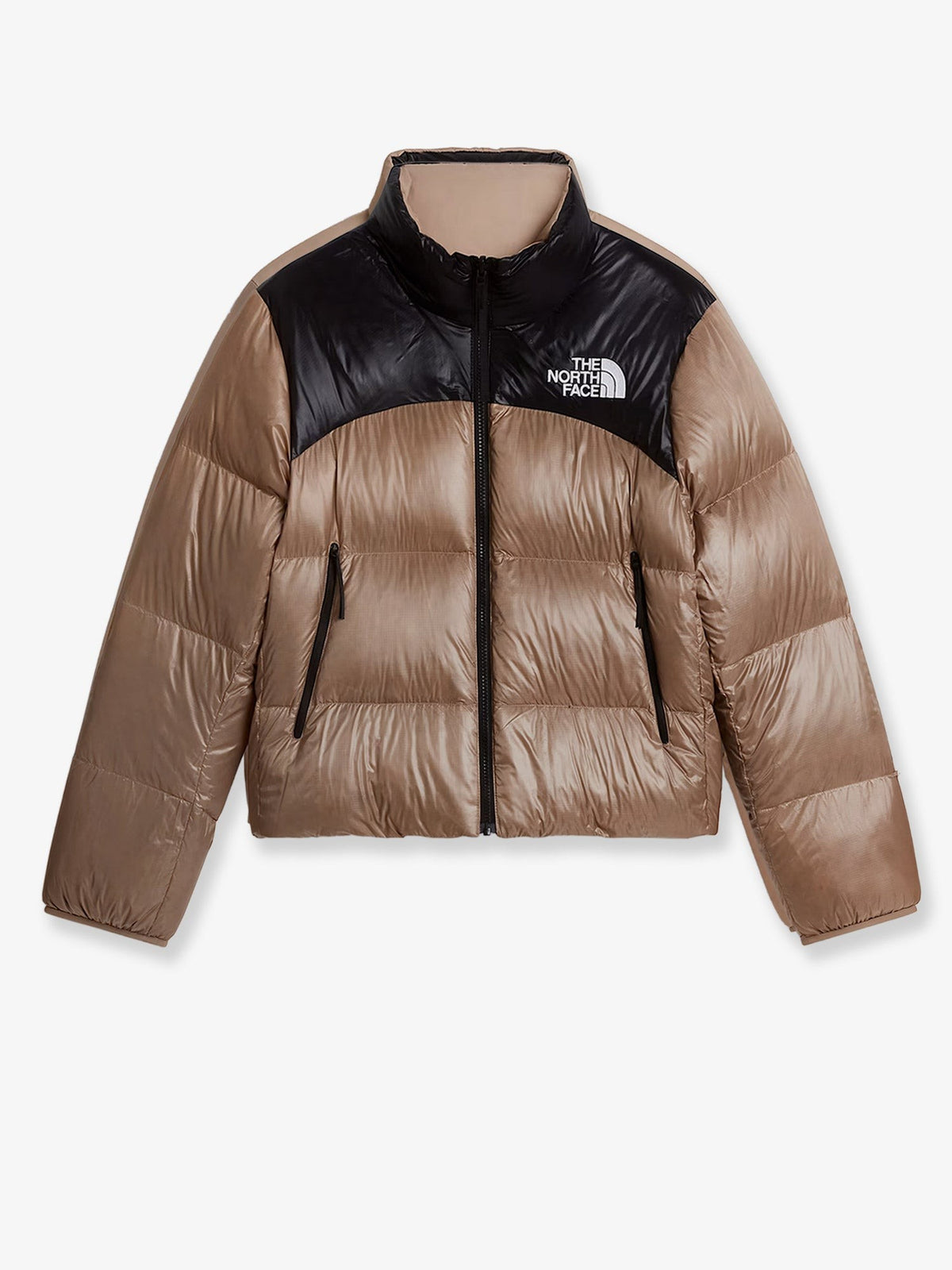 Reversible nylon down jacket