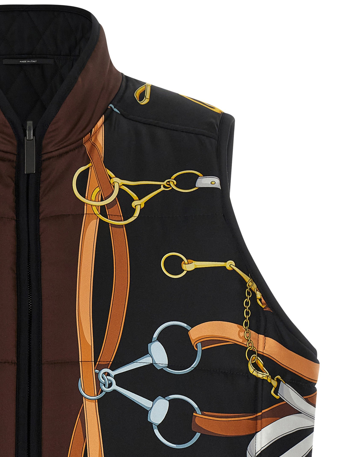 Reversible silk twill vest