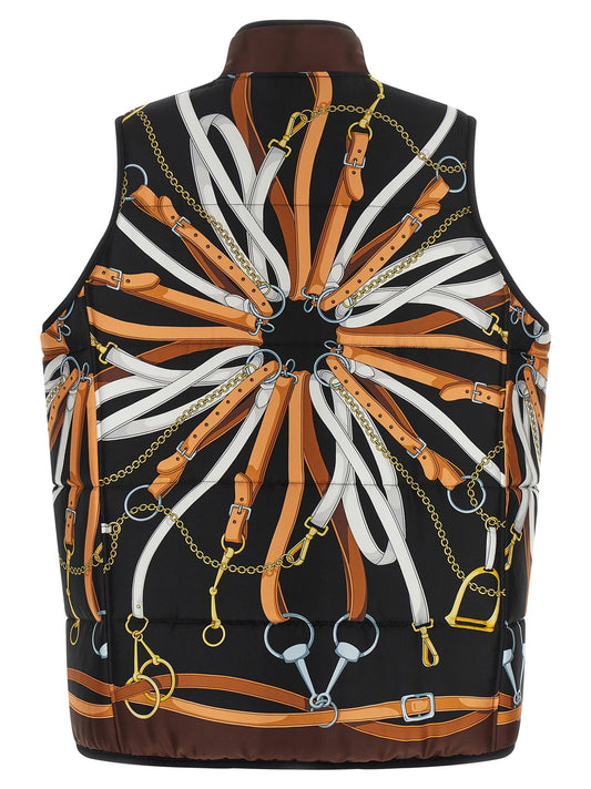 Reversible silk twill vest