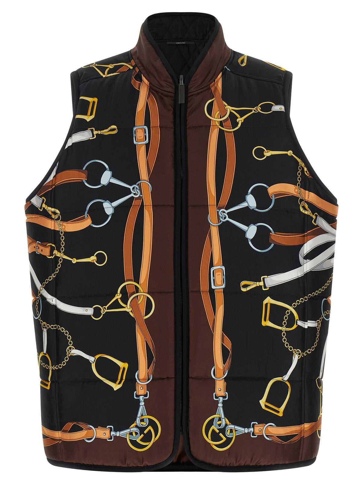 Reversible silk twill vest