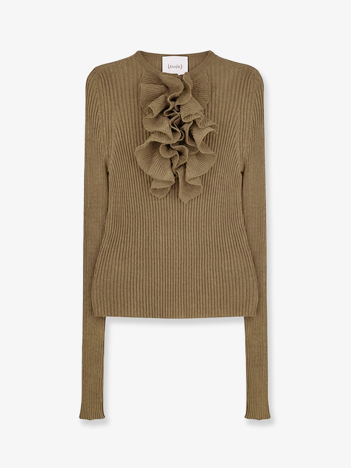 Ribbed cotton blend sweater