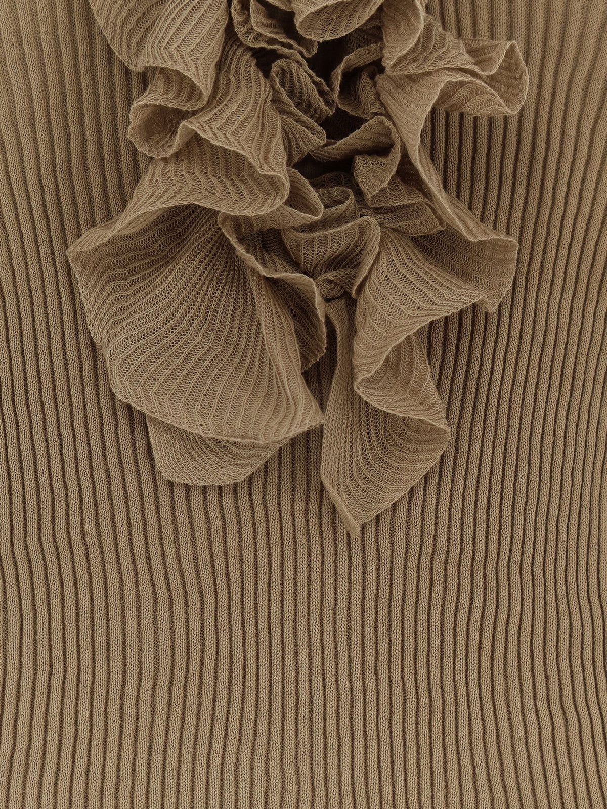 Ribbed cotton blend sweater