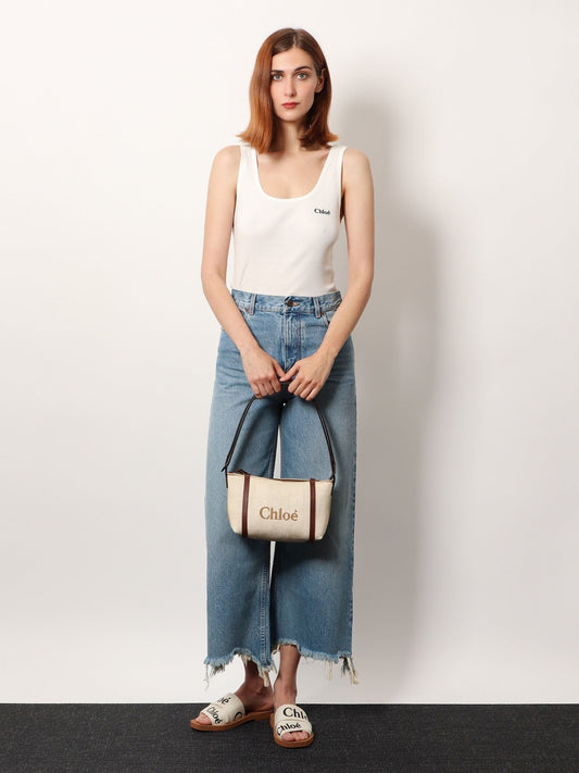 Ribbed cotton tank top