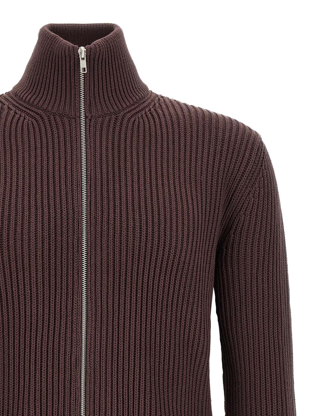 Ribbed cotton turtleneck sweater