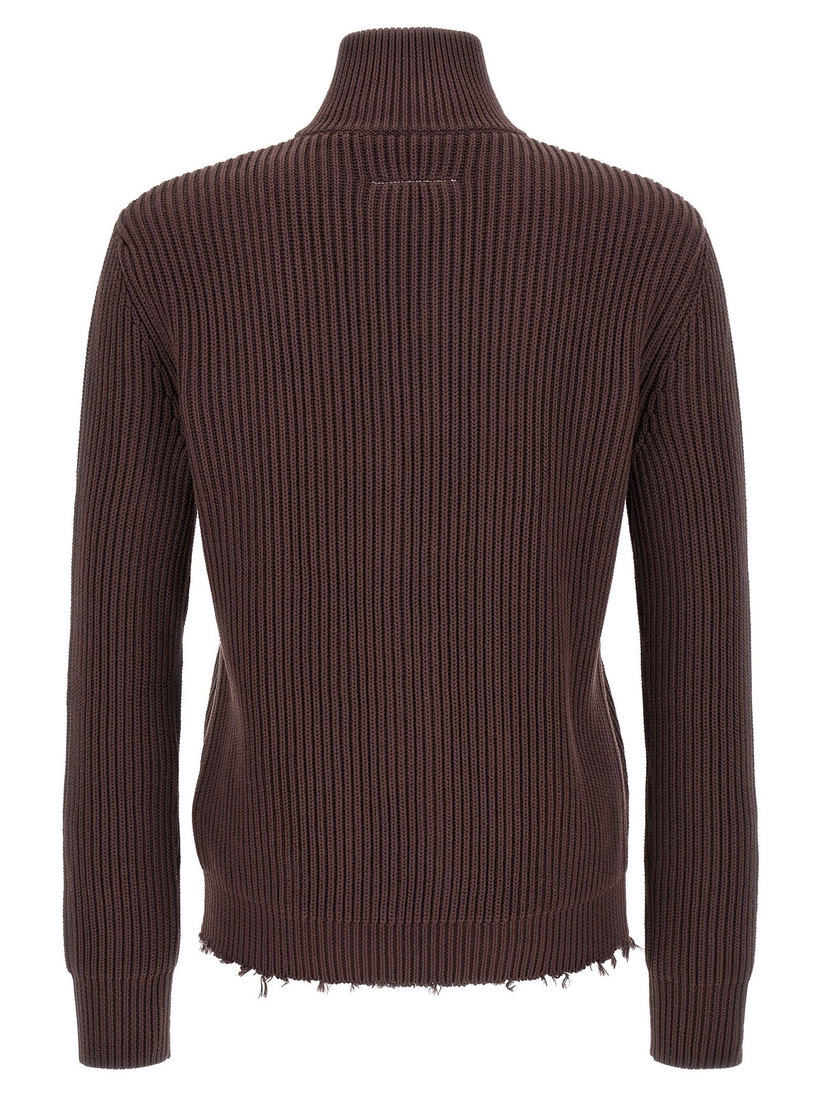 Ribbed cotton turtleneck sweater
