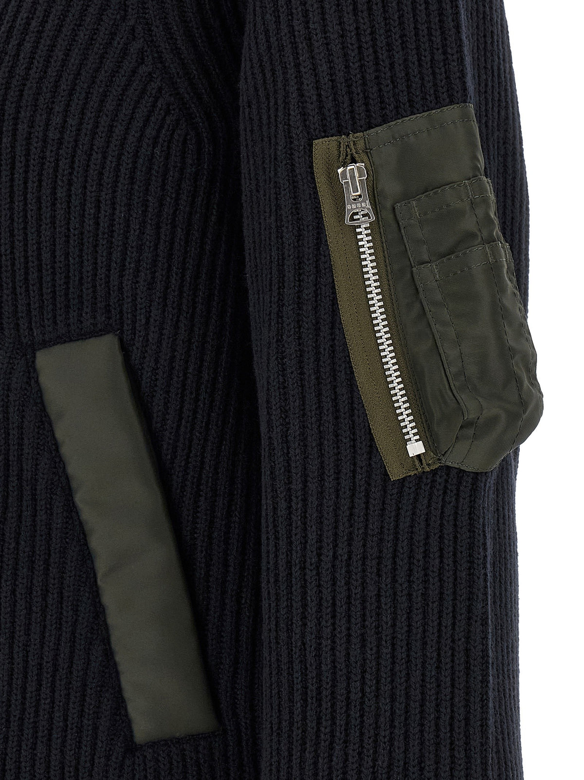 Ribbed knit blouson