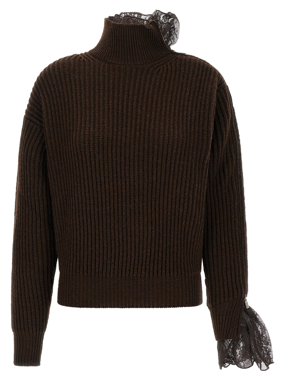 Ribbed Lace Sweater