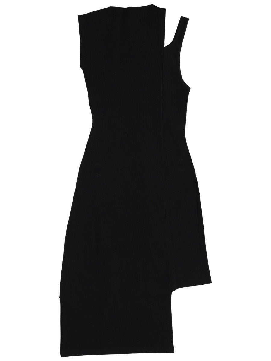 RIBBED "OBLIQUE" DRESS