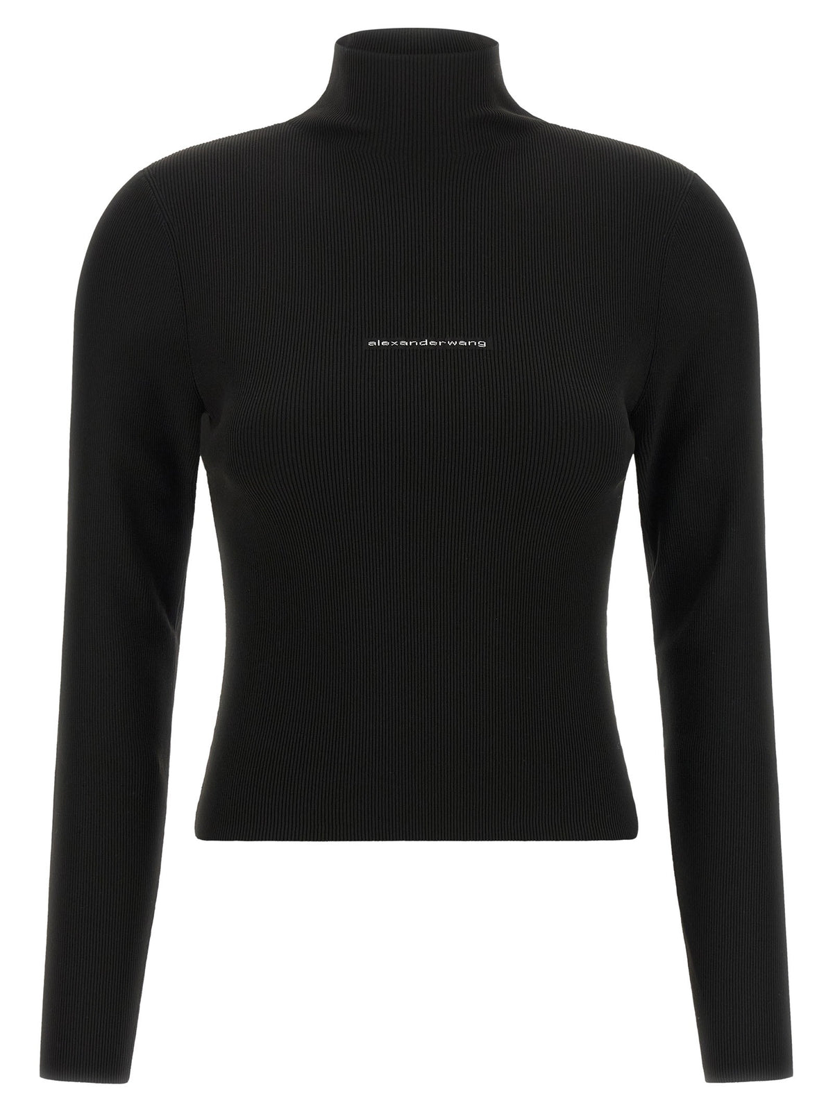 Ribbed sweater with logo