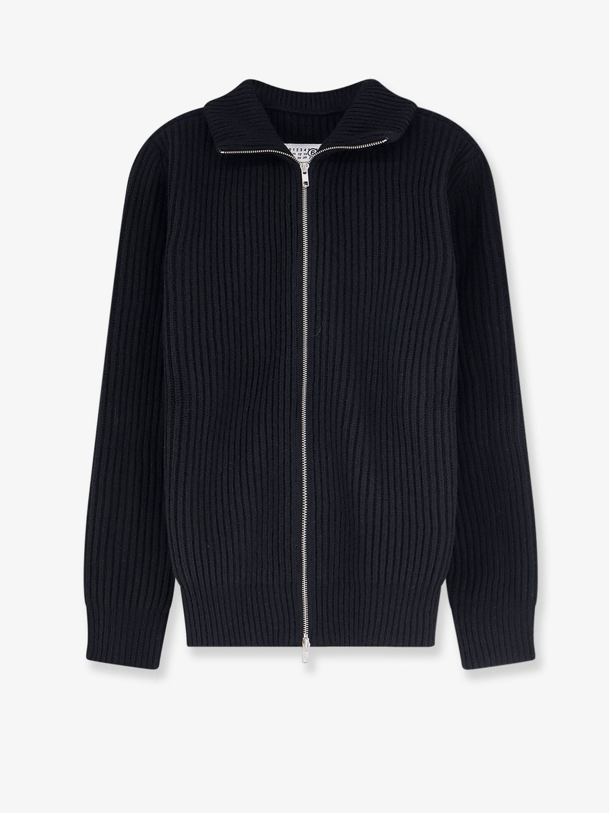 Ribbed wool blend cardigan