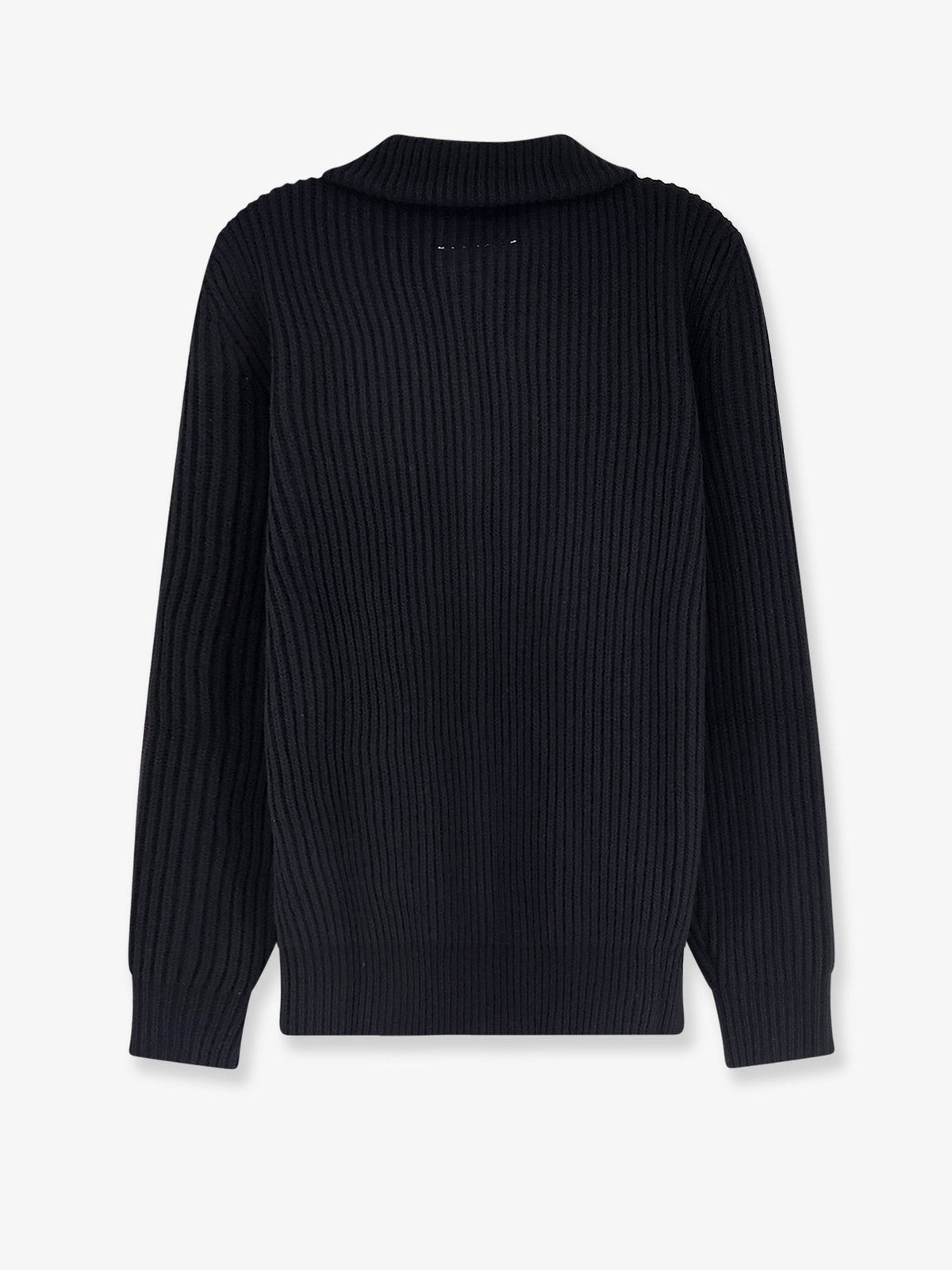 Ribbed wool blend cardigan