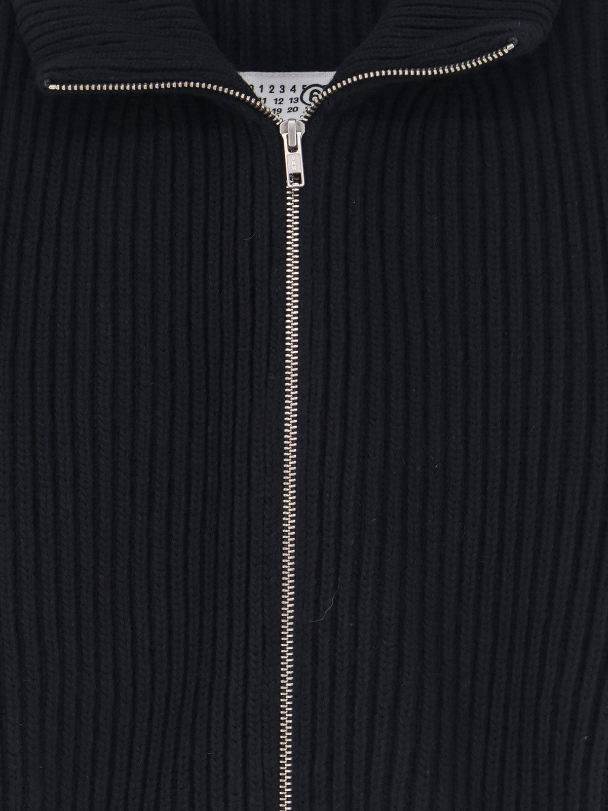 Ribbed wool blend cardigan
