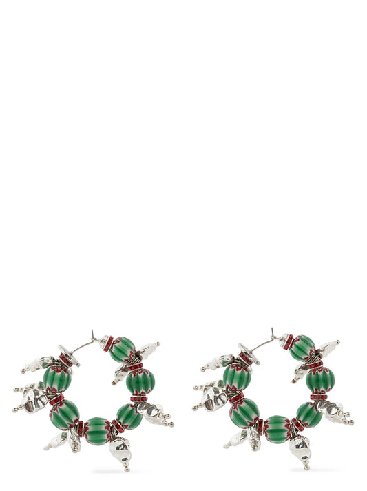Rings earrings with beads