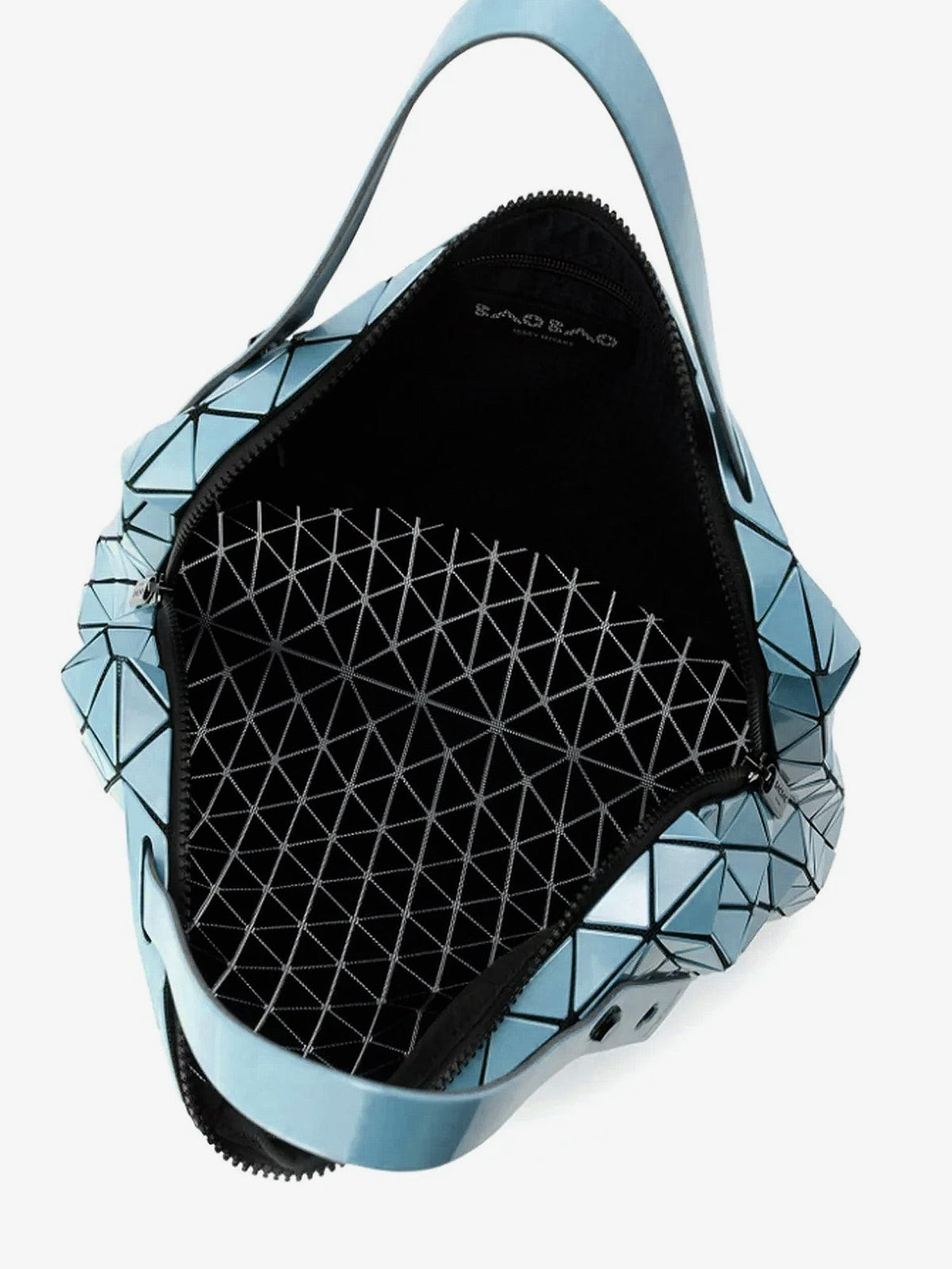 Row Metallic shoulder bag with triangular pattern