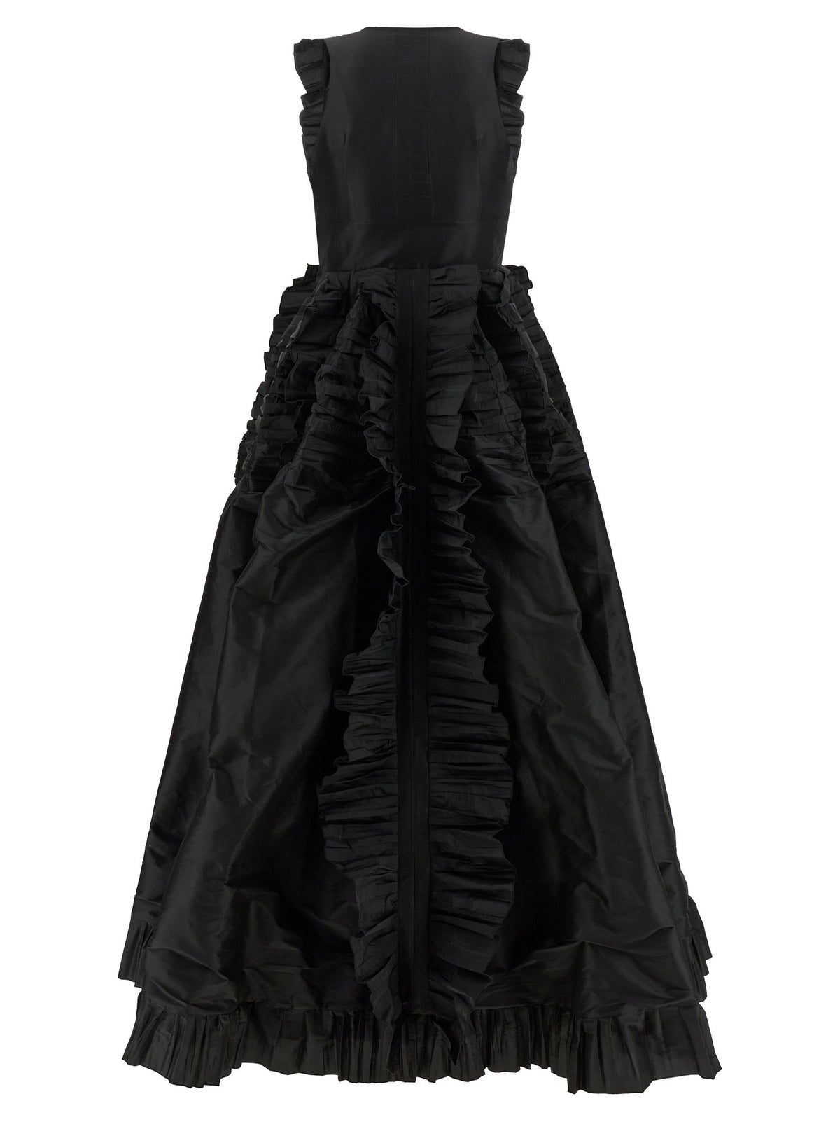 Ruffle train dress