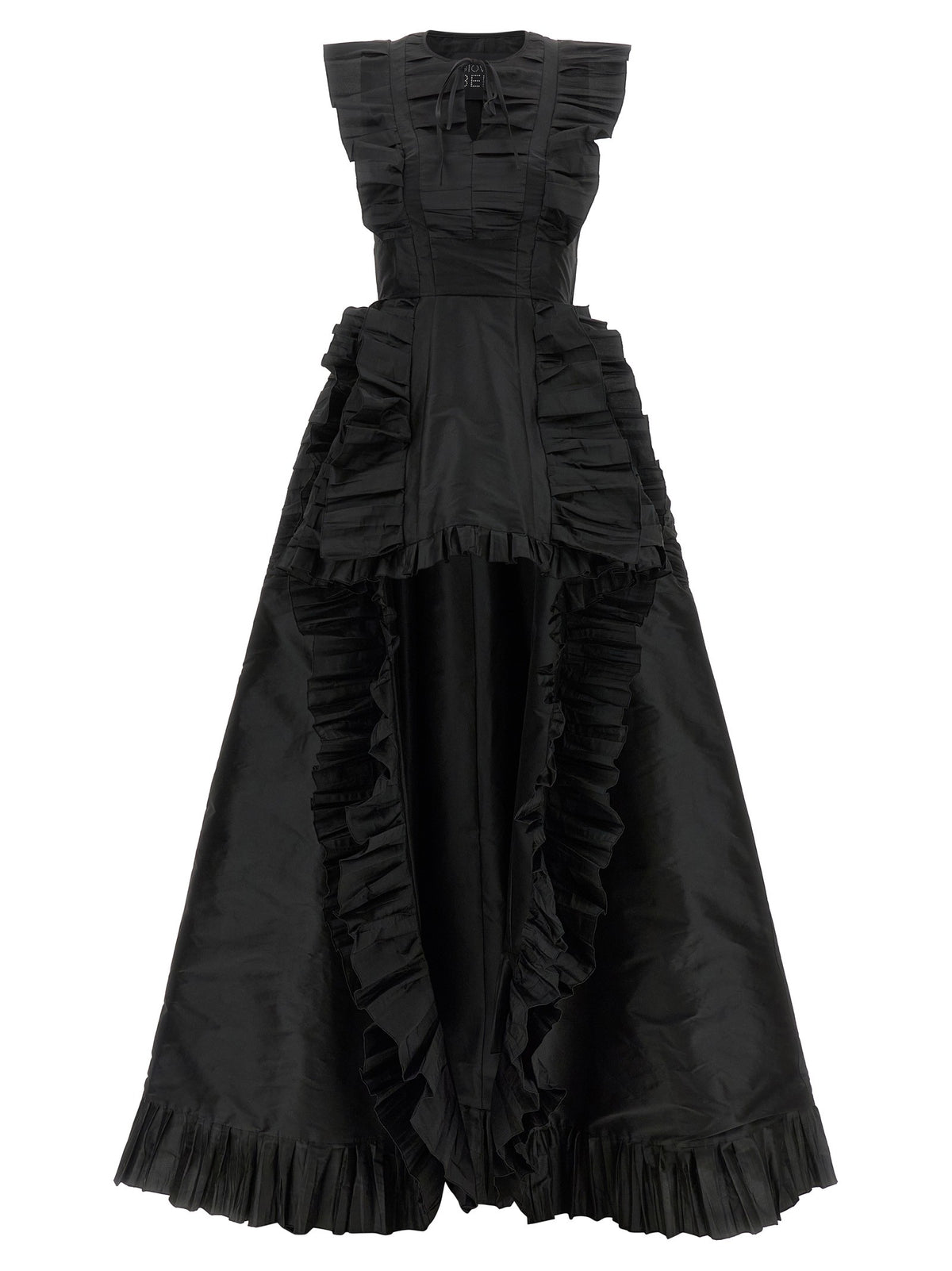 Ruffle train dress