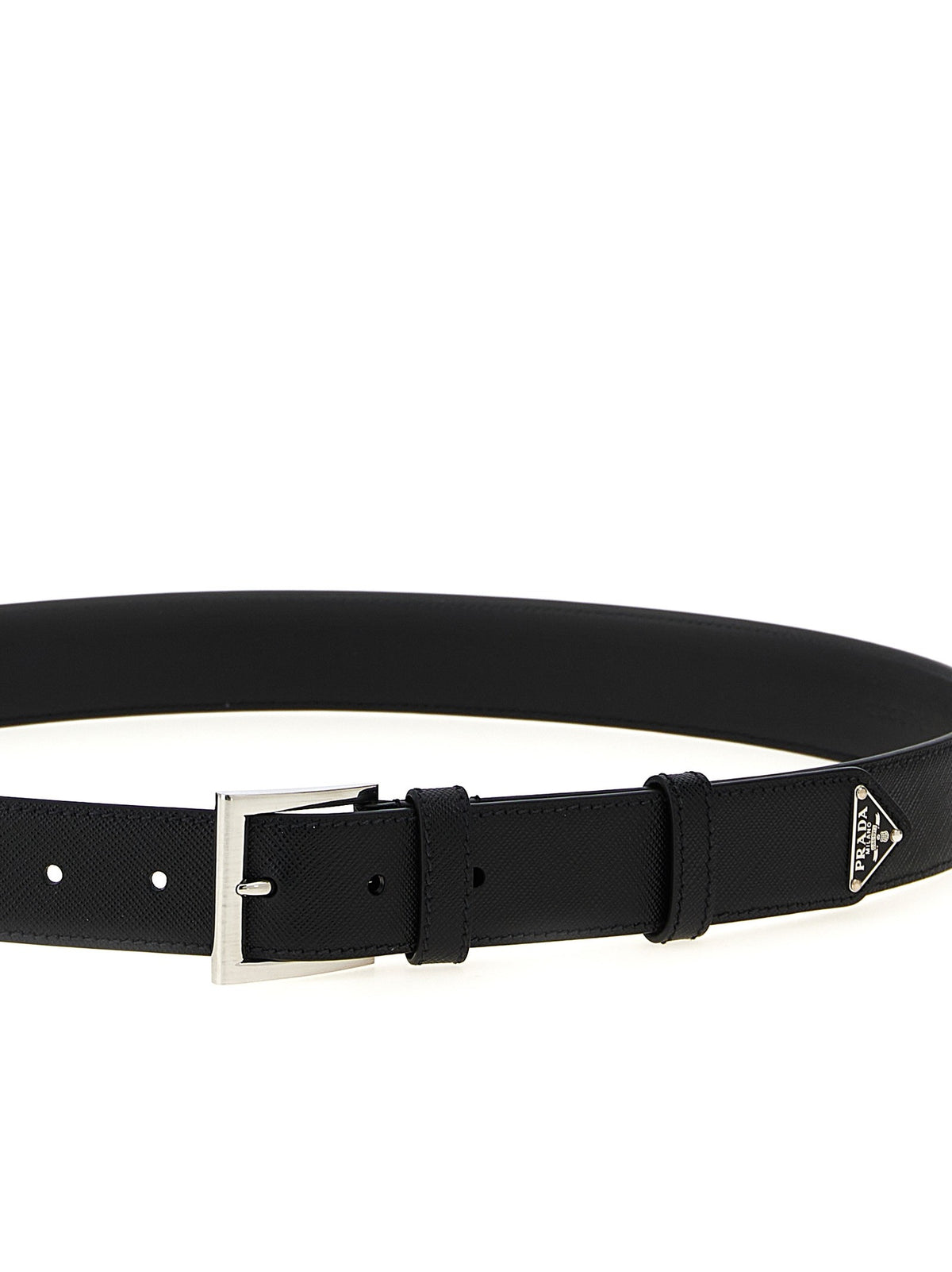 Saffiano leather belt