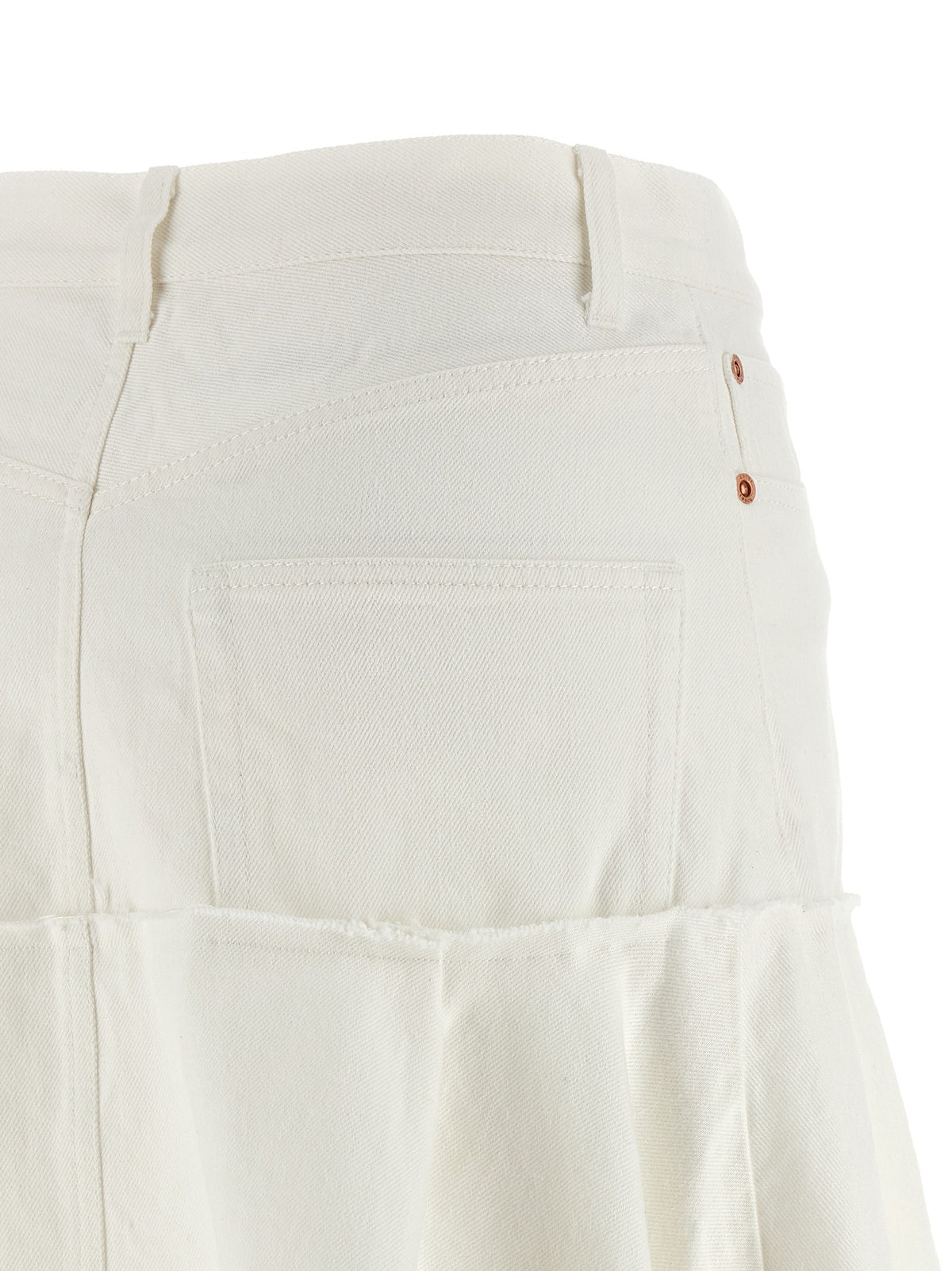 Satin denim skirt