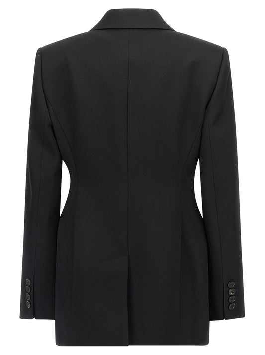 Satin lapel blazer