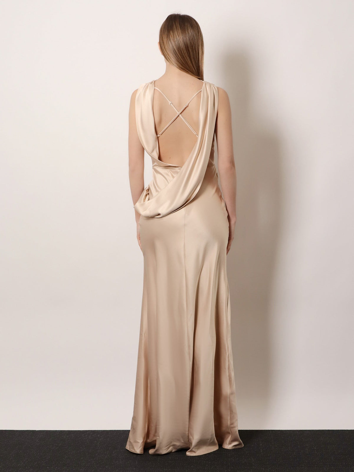 Satin long dress
