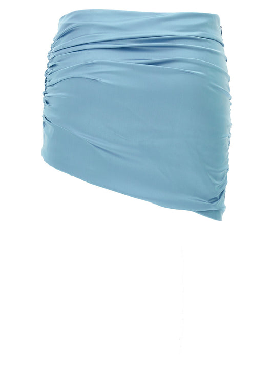 Satin mini skirt