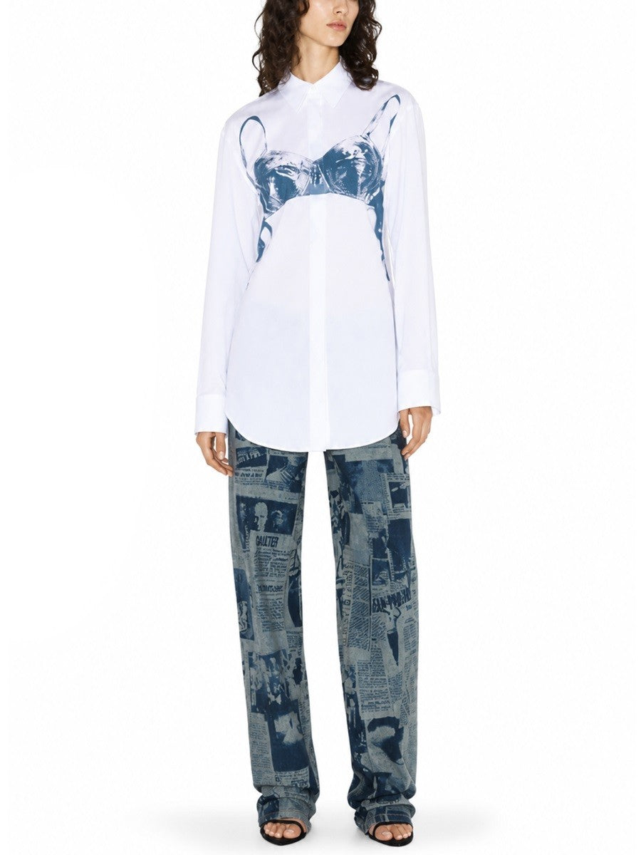 "SCANNED BRA" PRINT SHIRT