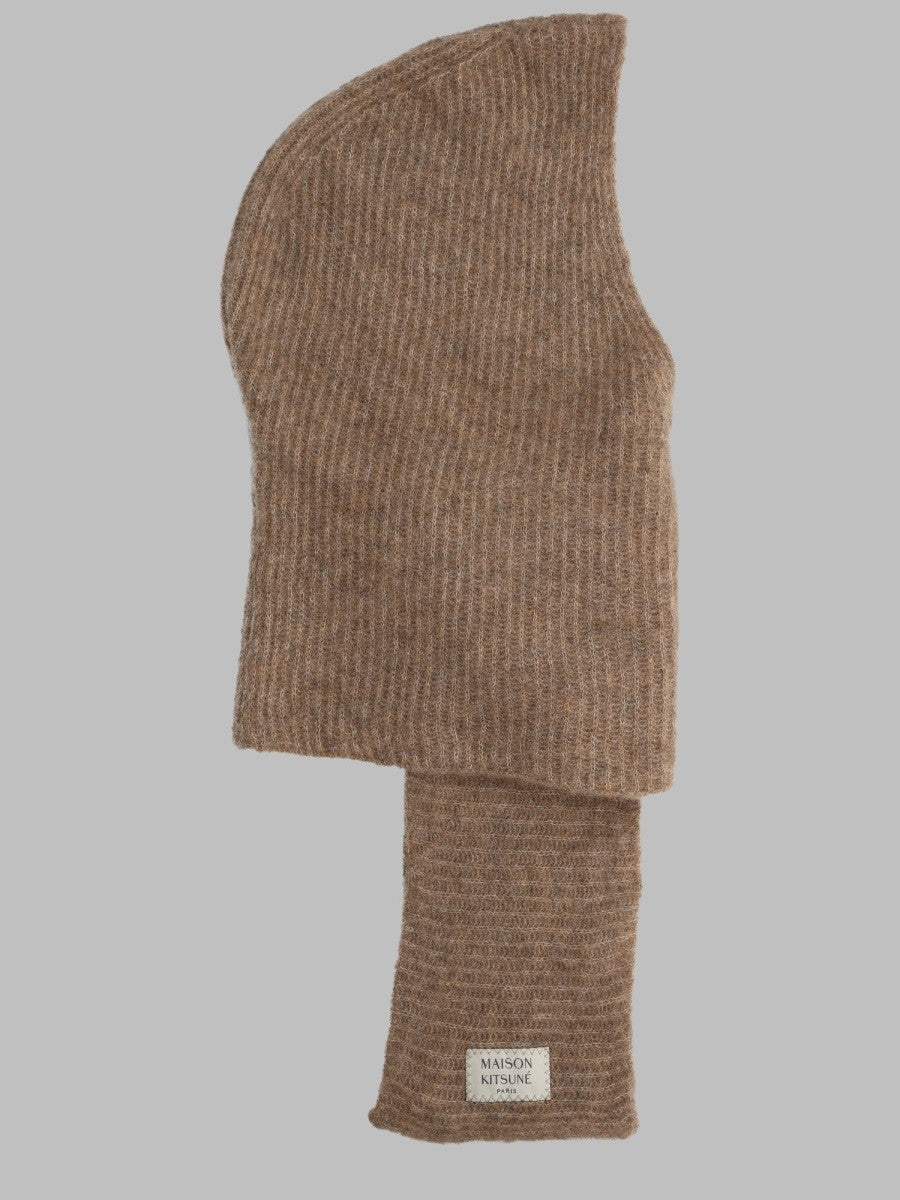 Sciarpa Con Cappuccio in Misto Lana