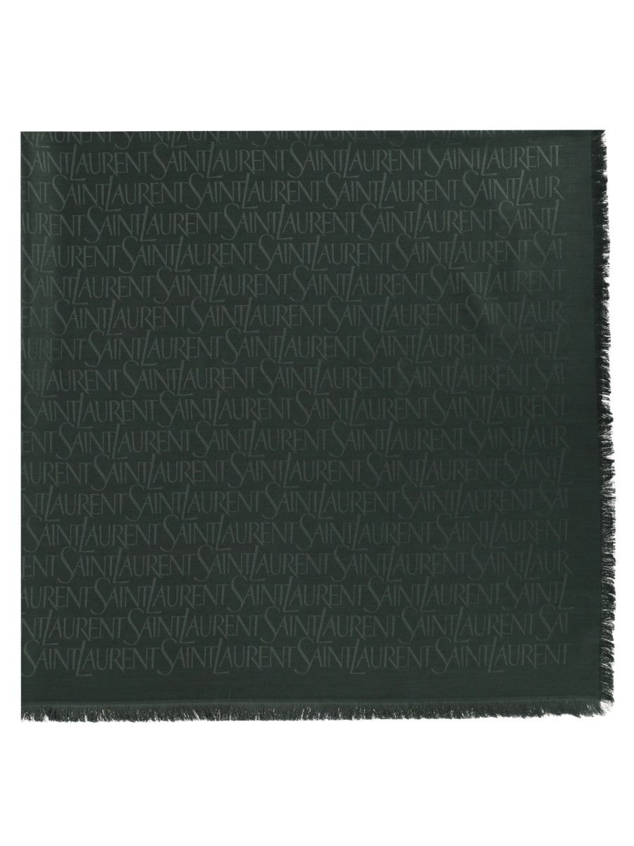 Sciarpa Jacquard In Seta e Lana