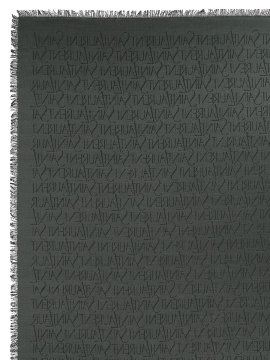 Sciarpa Jacquard In Seta e Lana