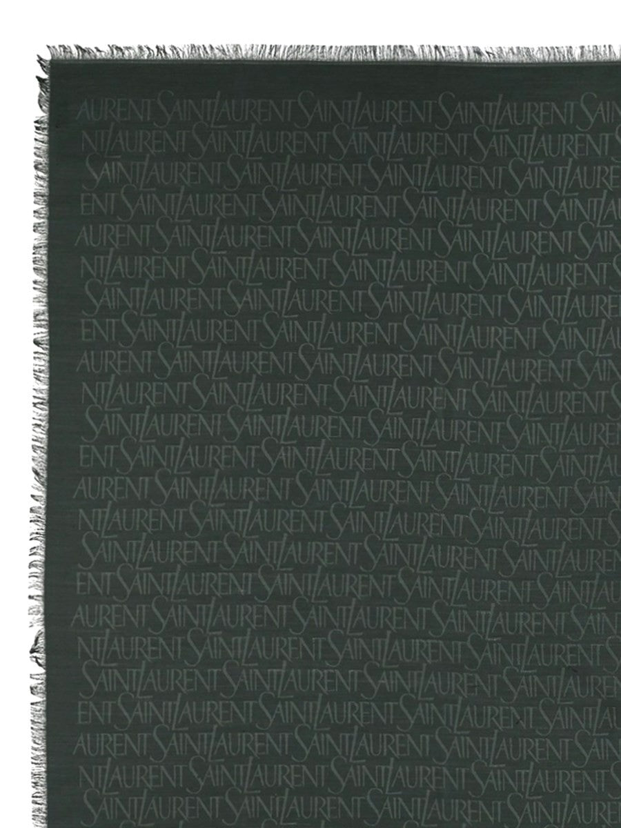 Sciarpa Jacquard In Seta e Lana