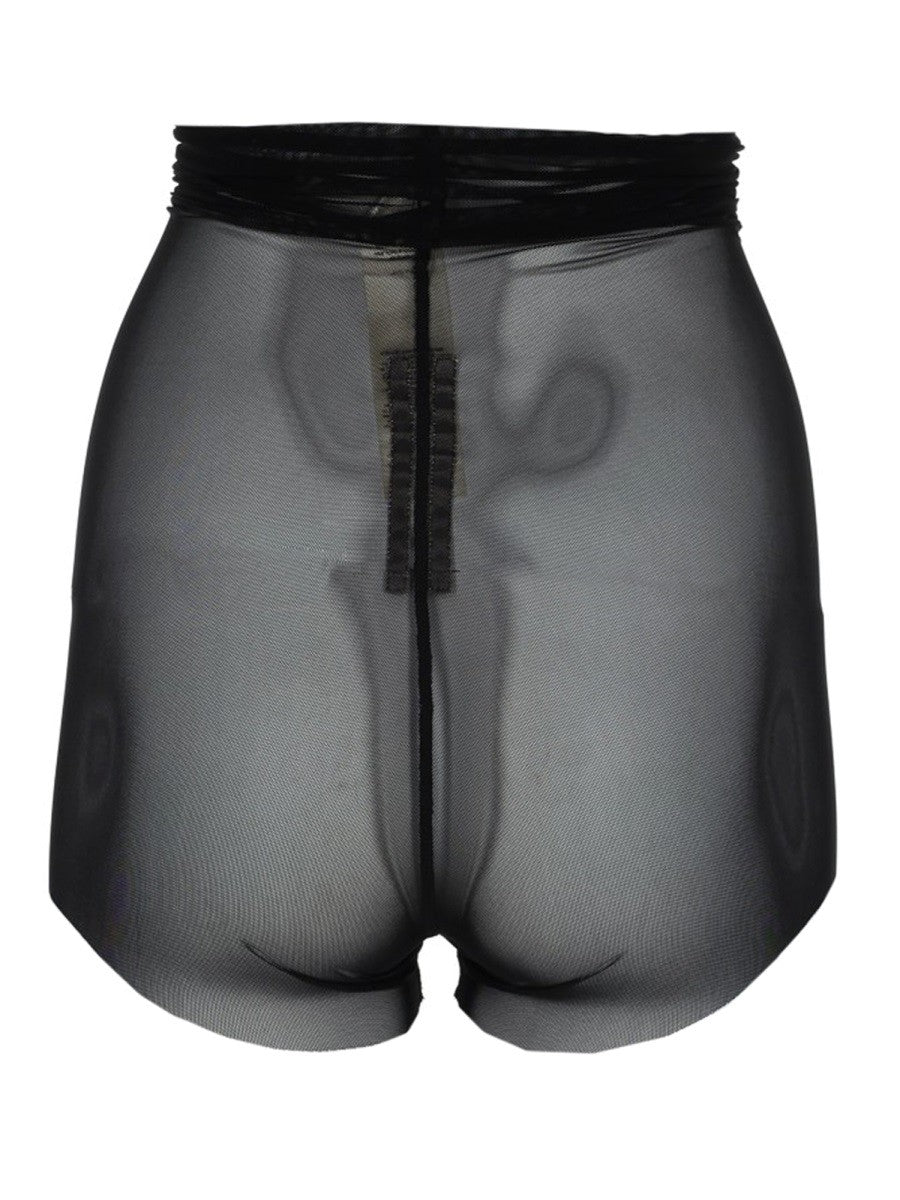 SEMI-TRANSPARENT HIGH-WAISTED SHORTS