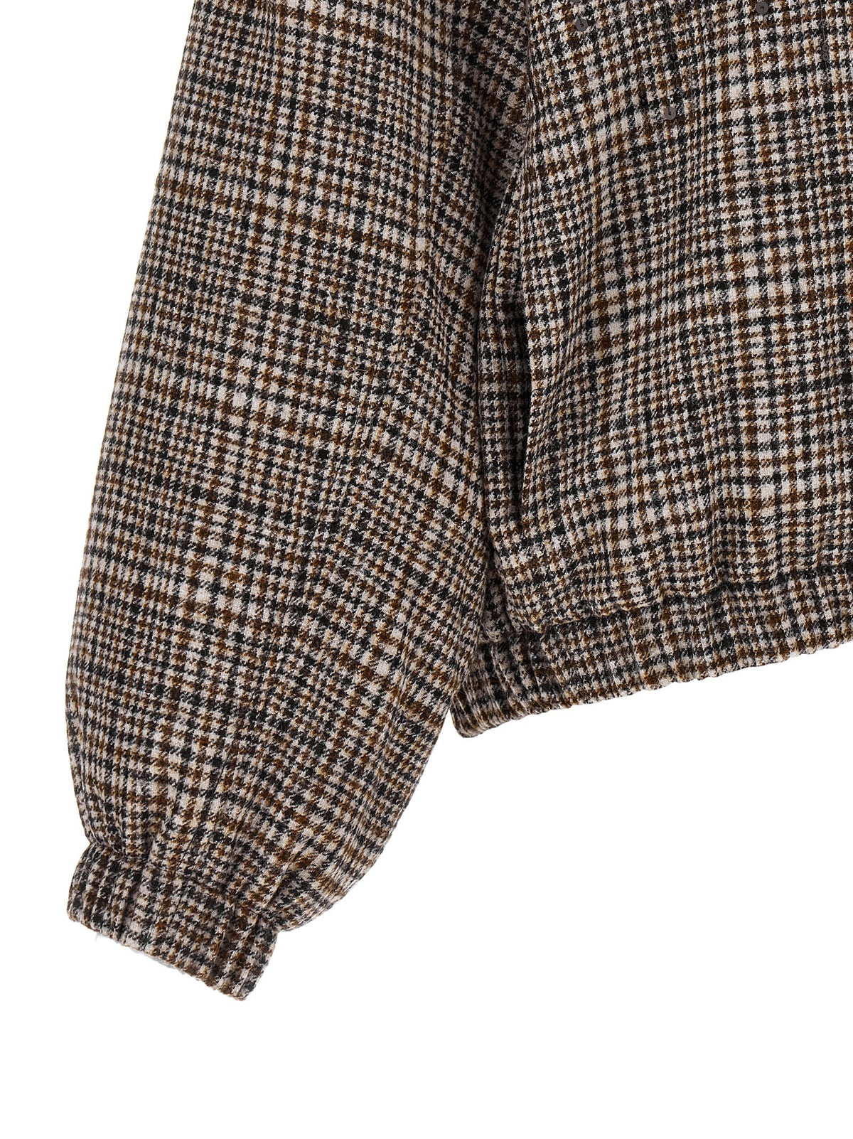 Sequin check bomber jacket